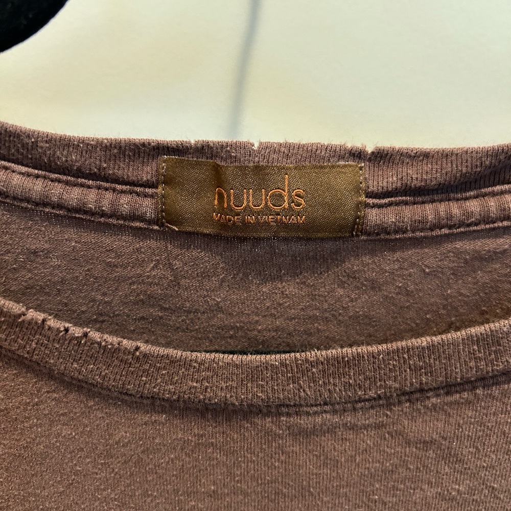 Nuuds Everyday T-Shirt Vintage Cotton - Coffee - XL - Picture 4 of 7